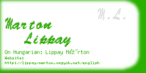 marton lippay business card